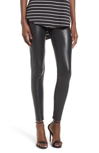 Women's Bp. Faux Leather Leggings - Black