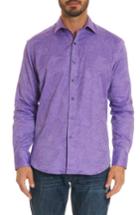 Men's Robert Graham Rosendale Classic Fit Jacquard Sport Shirt - Purple