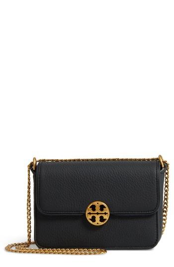 Tory Burch Mini Chelsea Leather Convertible Crossbody Bag - Black