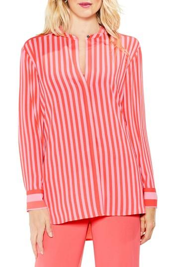 Women's Vince Camuto Debut Mix Stripe Tunic, Size - Pink