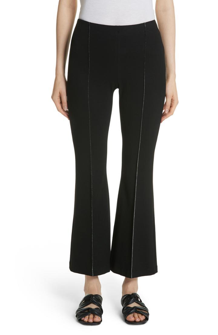Women's Rosetta Getty Crepe Jersey Crop Flare Pants