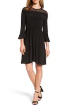 Women's Michael Michael Kors Flounce Sleeve Lace Dress - Black