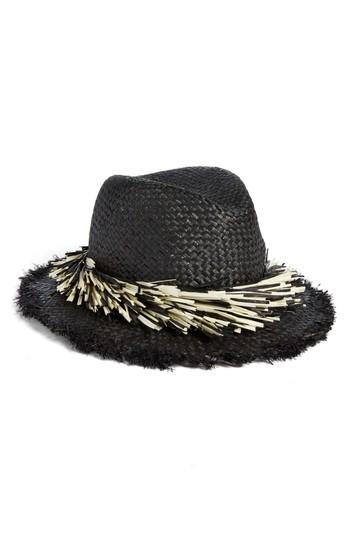 Women's Echo Mangrove Fringe Fedora - Black