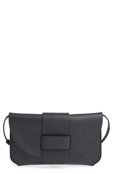 Pedro Garcia Leather Flap Clutch - Black