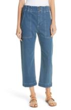 Women's Apiece Apart Liv Crop Straight Leg Jeans - Blue