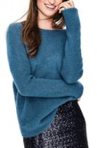 Women's Boden Sasha Ribbed Sweater - Blue