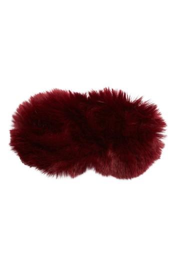 Nordstrom Faux Fur Eye Mask - Red