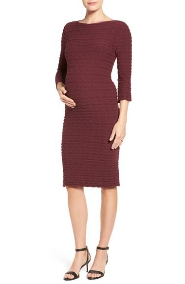 Women's Tees By Tina 'crinkle' Maternity Dress, Size - Red