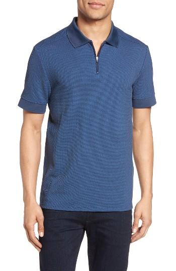 Men's Vince Camuto Slim Fit Mesh Polo - Blue