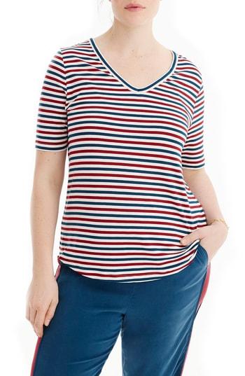Women's Universal Standard For J.crew V-neck Tee, Size - Red