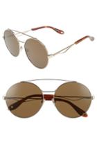 Women's Givenchy 62mm Round Sunglasses - Gold