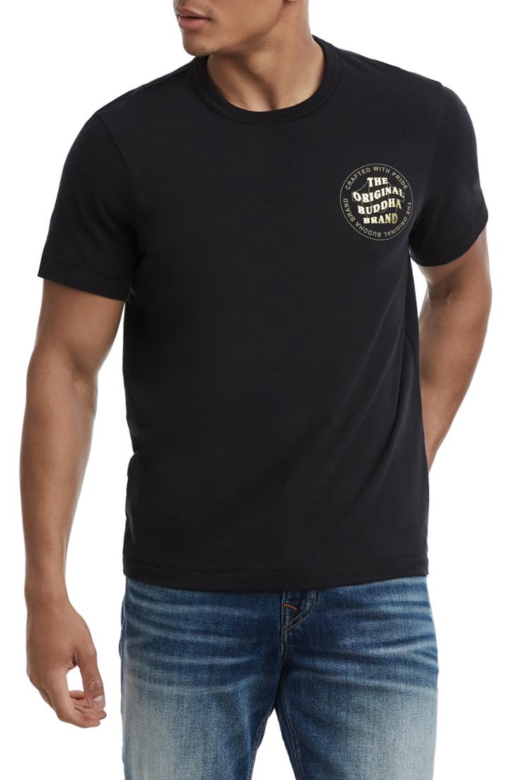 Men's True Religion Brand Jeans Wavy Buddha Brand T-shirt, Size - Black