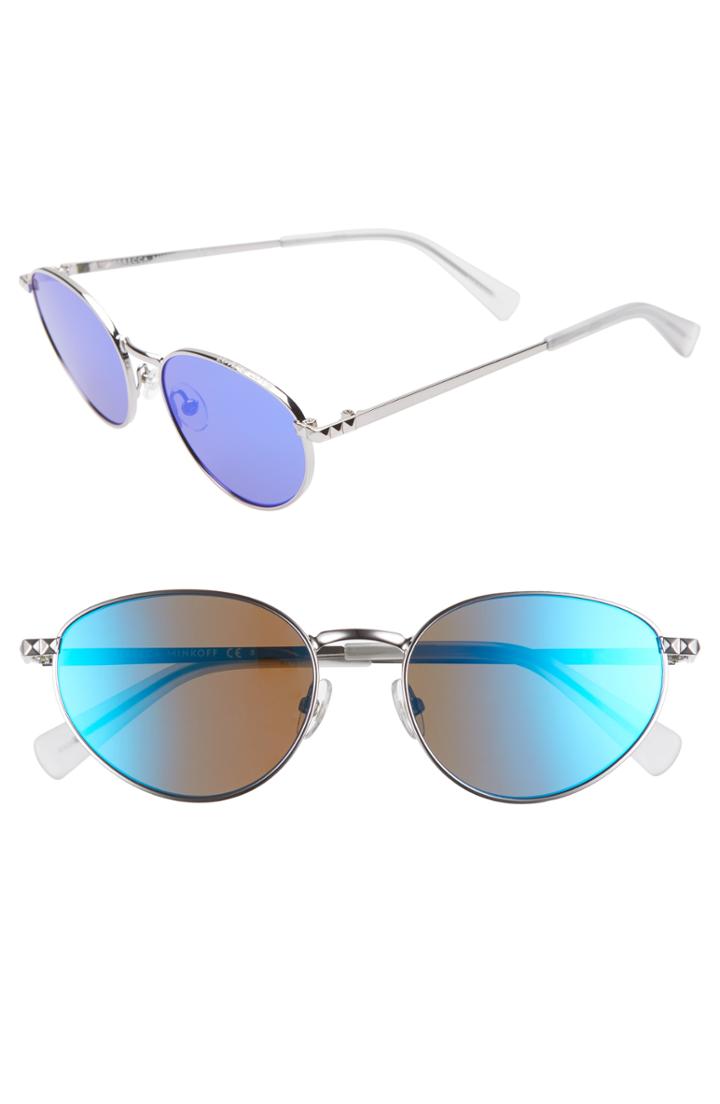 Women's Rebecca Minkoff Stevie1 54mm Oval Sunglasses - Dark Ruthenium