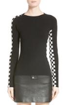 Women's Alexander Wang Intarsia Check Knit Sweater - Black
