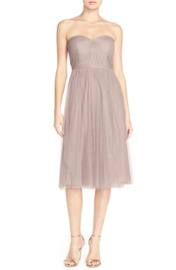 Women's Jenny Yoo Maia Convertible Tulle Tea Length Fit & Flare Dress