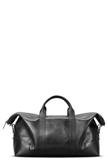 Men's Shinola Signature Leather Duffel Bag - Black