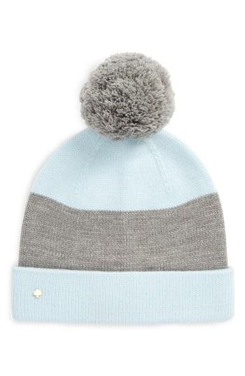 Women's Kate Spade New York Colorblock Knit Beanie - Blue