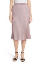 Women's Rebecca Taylor Metallic Ribbed Knit Skirt - Pink