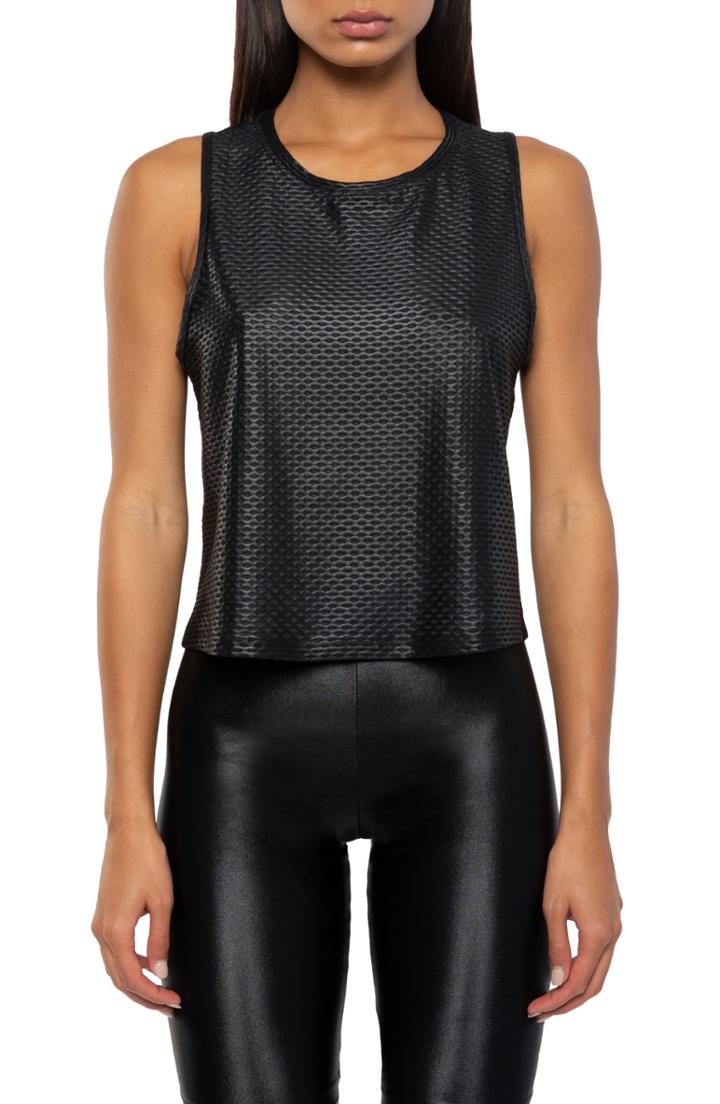 Women's Koral Shiny Netz Muscle Tank