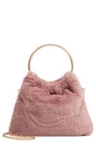 Sole Society Loray Faux Fur Bag - Pink