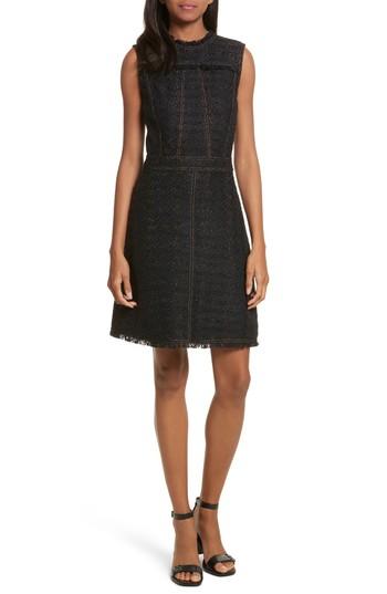 Women's Tory Burch Aria Tweed Sheath Dress - Black