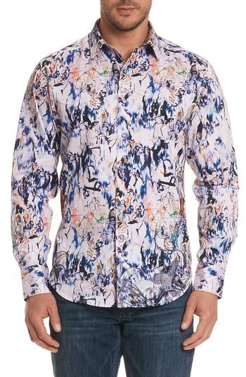 Men's Robert Graham Jardin Classic Fit Sport Shirt - Pink