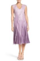 Petite Women's Komarov Chiffon A-line Dress P - Purple