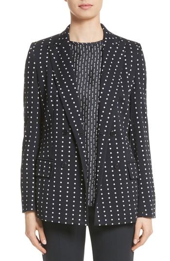 Women's Max Mara Tence Polka Dot Blazer - Blue