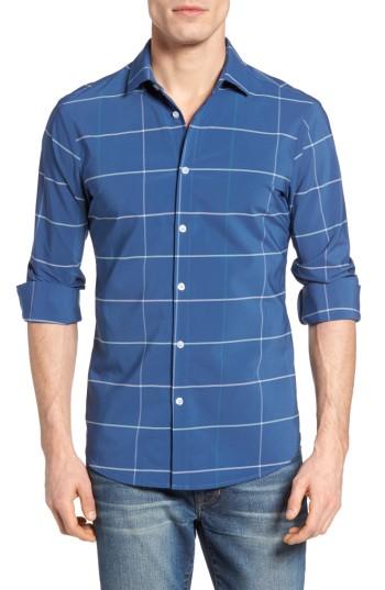 Men's Mizzen+main Chesapeake Windowpane Performance Sport Shirt