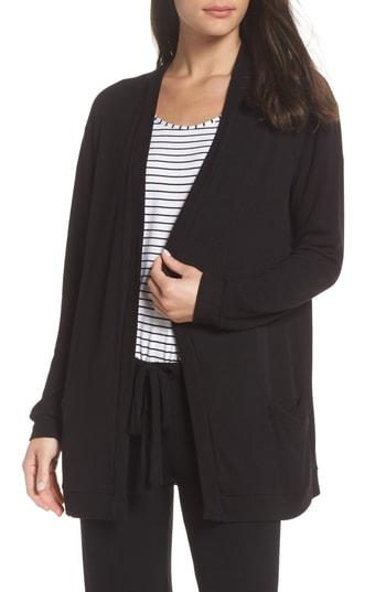 Women's Eberjey Elon The Relaxed Cardigan - Black