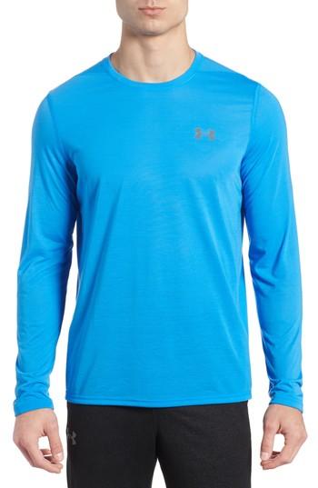 Men's Under Armour Threadborne Long Sleeve Training T-shirt - Blue