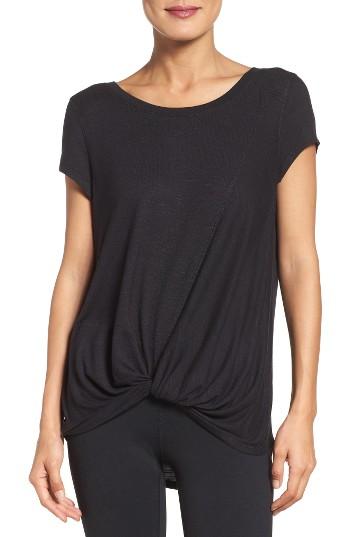 Women's Zella Twisty Turn Tee, Size - Black
