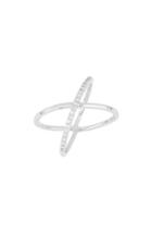 Women's Carriere Single Diamond Row Crisscross Ring (nordstrom Exclusive)