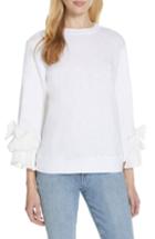 Women's Clu Pleated Sleeve Pullover - White