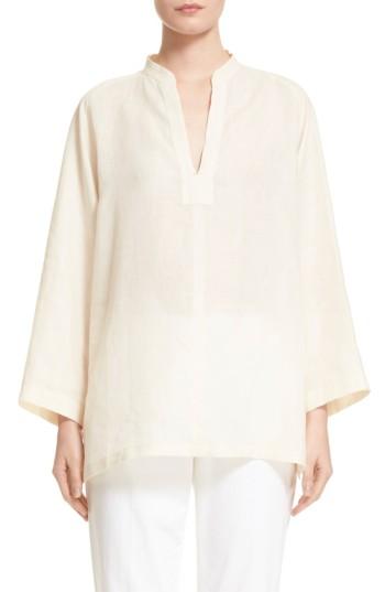 Women's Max Mara 'picchio' Linen Blouse - Beige