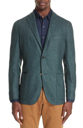 Men's Boglioli Trim Fit Cashmere Blend Blazer Us / 50 Eu R - Green