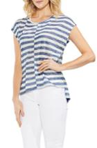 Women's Vince Camuto Offset Stripe Top, Size - Blue