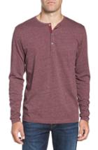 Men's Nordstrom Men's Shop Fit Henley, Size Large - Burgundy