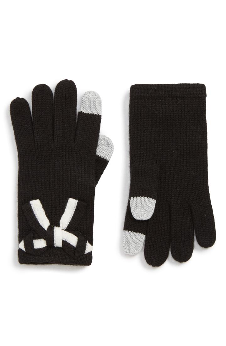 Women's Kate Spade New York Bow Applique Gloves