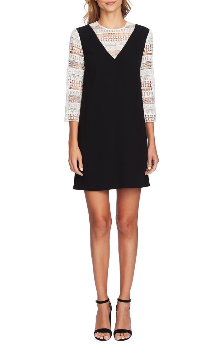 Women's Cece Mixed Media Shift Dress