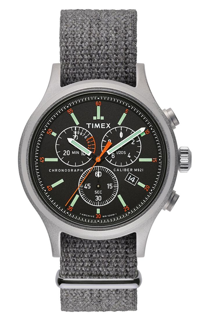 Men's Timex Archive Allied Chronograph Woven Strap Watch, 41mm