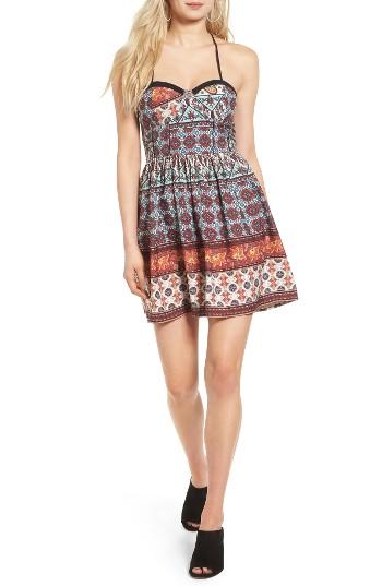 Women's Band Of Gypsies Fit & Flare Bustier Dress - Ivory