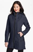 Women's Ilse Jacobsen Rain 7 Hooded Water Resistant Coat - Blue