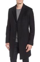 Men's Boss Nye Wool & Cashmere Top Coat R - Black