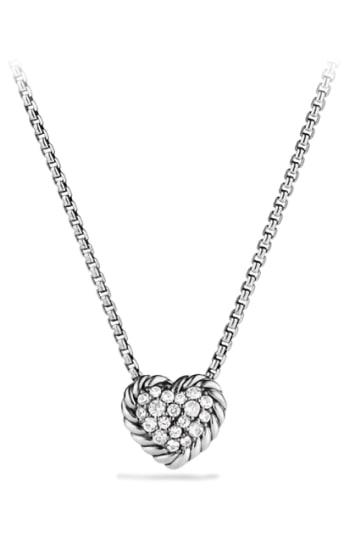 Women's David Yurman 'chatelaine' Heart Pendant Necklace With Diamonds