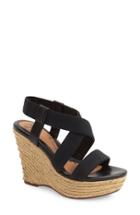Women's Sofft 'perla' Espadrille Wedge M - Black