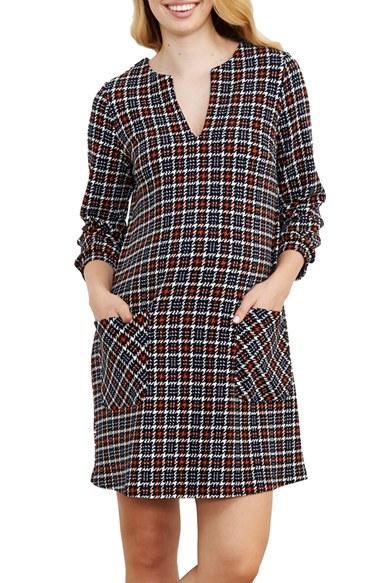 Women's Maternal America Stripe Maternity Dress - Orange