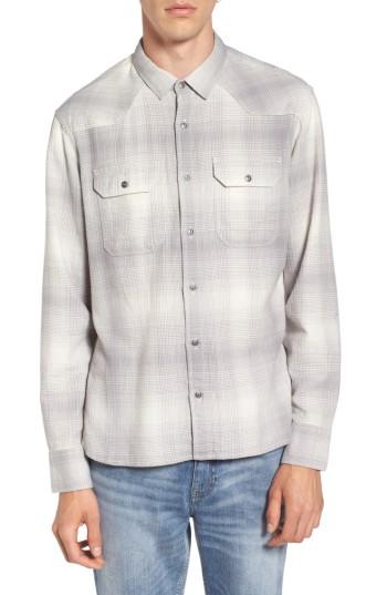 Men's Treasure & Bond Ombre Plaid Sport Shirt - Ivory