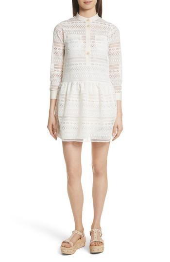 Women's Red Valentino Lace Shirtdress Us / 38 It - White