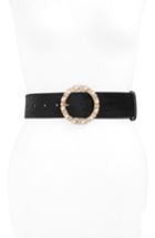 Women's Leith Imitation Pearl Buckle Belt - Black